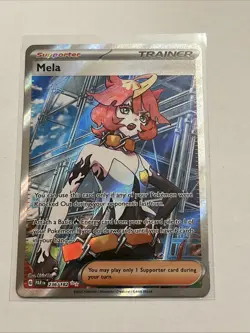 Pokemon TCG Mela Trainer Card Paradox Rift Full Art Ultra Rare 236/182 - Image 1