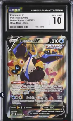 Pokemon Empoleon V Battle Styles Full Alt Art #146 CGC 10 Gem Mint - Image 1