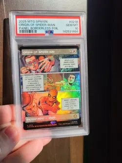 MTG Origin of Spider-Man FOIL PSA 10 GEM MINT 2025 Borderless Panel Card #0218 - Image 2