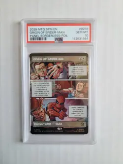 MTG Origin of Spider-Man FOIL PSA 10 GEM MINT 2025 Borderless Panel Card #0218 - Image 3