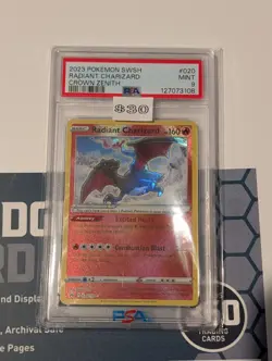 MINT PSA 9 Pokemon TCG Radiant Charizard Crown Zenith 020/159 - Image 1