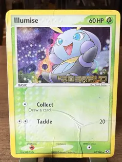 Pokemon Illumise EX Emerald 32/106 Reverse Holo Stamped English - DMG - Image 1