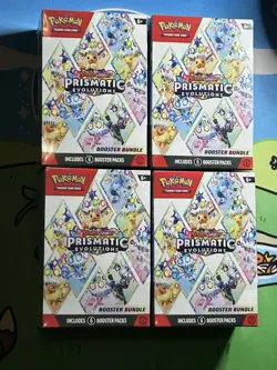 Pokemon TCG Prismatic Evolutions Booster Bundle Lot of x4 SEALED NEW SHIPS FAST! - Image 1