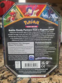 HISUIAN SAMUROTT V TIN Divergent Powers Pokemon TCG 2022 Factory Sealed - Image 3