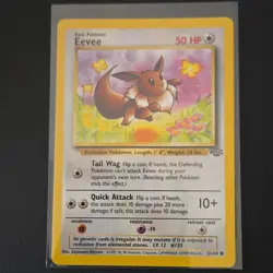 Pokemon TCG Eevee 51/64 Jungle Basic 50HP Common Regular Unlimited - Image 1