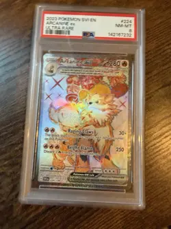 2023 Pokemon SVI EN Arcanine Ex 224 PSA 8 - Image 1