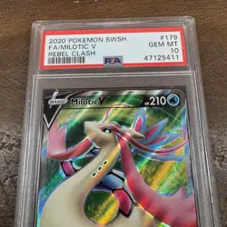 2020 Pokemon Sword and Shield Rebel Clash Milotic V FA 179/192 Gem Mint 10 PSA - Image 4