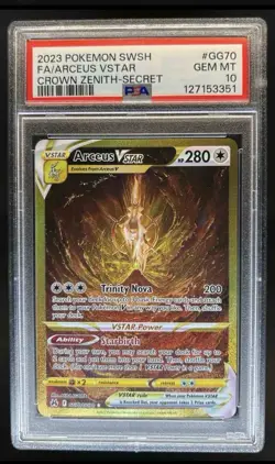 2023 Pokemon SWSH Crown Zenith Arceus VSTAR Galarian Gallery #GG70/GG70 PSA 10 - Image 1