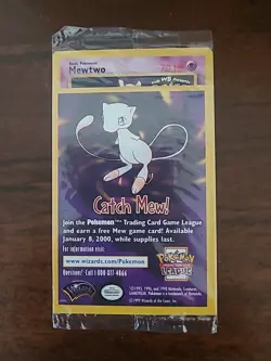 Pokemon The First Movie Mewtwo Promo Card Sealed 1999 WB Gold Stamp Catch Mew - Image 1