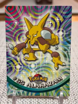 1999 Topps Pokemon #65 Alakazam (TV Animation Series 1) Black Logo LP - Image 1