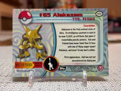 1999 Topps Pokemon #65 Alakazam (TV Animation Series 1) Black Logo LP - Image 2