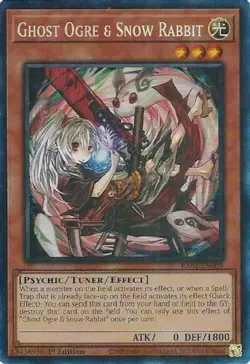 Yugioh! Ghost Ogre & Snow Rabbit (Alternate Art) - RA02-EN009 - Prismatic Collec - Image 1