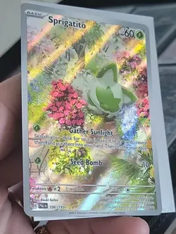 Sprigatito 196/193 Pokemon Card Paldea Evolved Illustration Rare NM/M - Image 1
