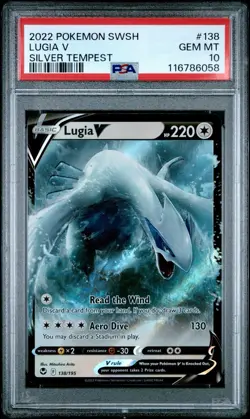 PSA 10 LUGIA V 138/195 | Silver Tempest Full Art Graded Pokemon Card - Image 1