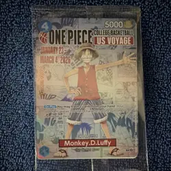 Bandai One Piece CCG Monkey.D.Luffy US Voyage Promo P-055 Character Card - Image 1