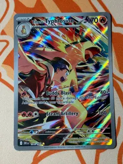 Ethan's Typhlosion Holo Illustration Rare Card 190/182 Sv10: Destined Rivals IR - Image 1
