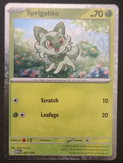 Sprigatito 001/015 McDonald’s Match Battle Holo Rare Promo Pokemon TCG 2023 NM - Image 1