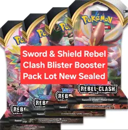 Pokemon 36x SWSH Rebel Clash Blister Booster Pack Lot New Factory Sealed 2021 - Image 1