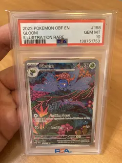 Pokemon TCG Gloom Obsidian Flames 198/197 Illustration Rare Holo PSA 10 Gem Mint - Image 1