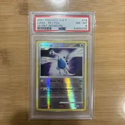 Pokemon Lugia 14/132 D&P Secret Wonders Reverse Holo Rare - PSA 8 NM - MT - Image 1