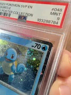 2023 Pokemon Squirtle SVP 048 151 Poster Coll. PSA 9 MINT *2 Swirls* *FREE SHIP* - Image 4