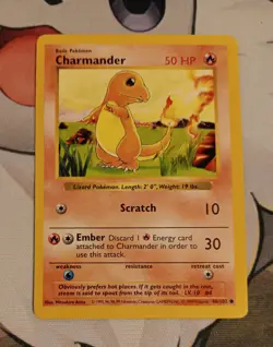 Charmander - Shadowless - 46/102 Base Set - Pokemon TCG - 1999 - Image 1
