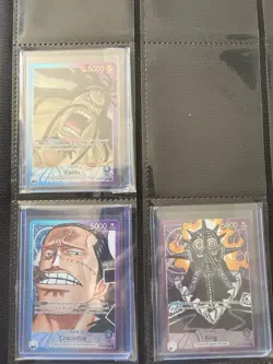 One Piece TCG Kaido OP01-061 Crocodile OP01-062 King OP01-091 Alt Art Leaders - Image 1
