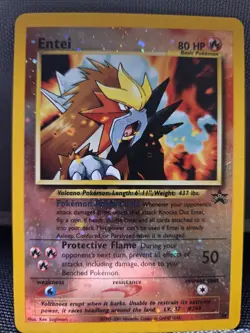 Pokemon Entei TCG Black Star Promo Card #34 Reverse Holo MP - Image 1