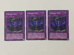 Yugioh - Tornado Wall x 3 - NM - Plus Free Holo Card - Image 1