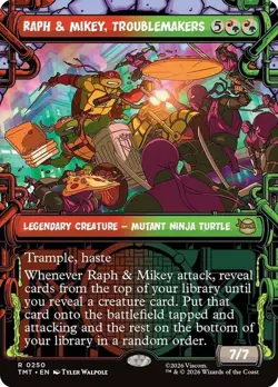 Raph & Mikey, Troublemakers (Showcase) [TMNT] MTG - Image 1