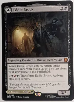 Eddie Brock x1 Marvel's Spider-Man Magic the Gathering MTG LP/NM - Image 1