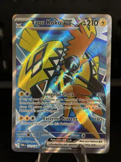 Pokemon Tapu Koko EX 222/182 Ultra Rare Sv04: Paradox Rift - Image 1