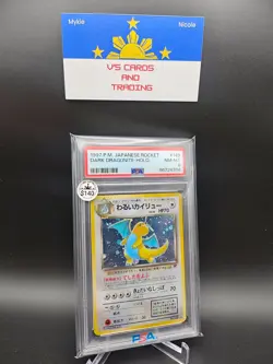 1997 POKEMON JAPANESE ROCKET DARK DRAGONITE HOLO PSA 8 - Image 1