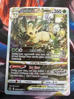 2023 Pokemon TCG Leafeon VStar Crown Zenith Full Art Galarian Gallery GG35/GG70 - Image 1