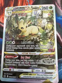 2023 Pokemon TCG Leafeon VStar Crown Zenith Full Art Galarian Gallery GG35/GG70 - Image 3