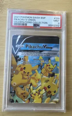 Pokemon Celebrations Pikachu V-Union Sequential PSA 9, 10, 10, 10 Set of 4 - Image 2