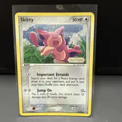 Pokemon TCG Skitty 64/92 Reverse Holo Legend Maker Stamped Card 2006 - Image 1
