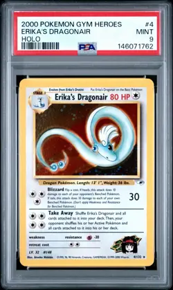 1998 Pokemon Japanese Gym Hero's - Dragonair #148 - Holo - PSA Graded: 9 - Image 1