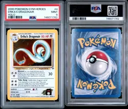1998 Pokemon Japanese Gym Hero's - Dragonair #148 - Holo - PSA Graded: 9 - Image 3