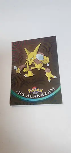 #65 Alakazam Topps Pokemon Holo Foil TV Animation Series 1 1999 Blue Label - Image 1