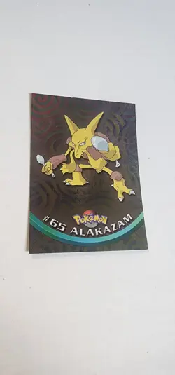 #65 Alakazam Topps Pokemon Holo Foil TV Animation Series 1 1999 Blue Label - Image 2