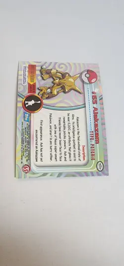 #65 Alakazam Topps Pokemon Holo Foil TV Animation Series 1 1999 Blue Label - Image 4