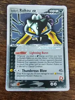 Rocket's Raikou Ex 108/107 Secret Rare Ultra Rare Pokemon Ex Deoxys - Image 1