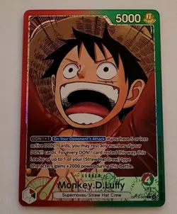 FOIL Bandai One Piece CCG Monkey.D.Luffy Carry on His Will OP13-001 Alt Art - Image 1