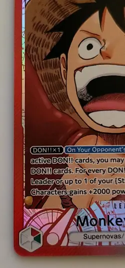 FOIL Bandai One Piece CCG Monkey.D.Luffy Carry on His Will OP13-001 Alt Art - Image 3
