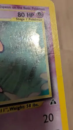 Espeon 1/75 Holo Rare Neo Discovery Pokemon Card - Image 3