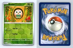 Rowlet #3/64 SV Shrouded Fable 2024 Reverse Holo Common Pokemon TCG Card - Image 1