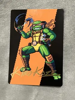 MTG TMNT ART SERIES MICHELANGELO THE HEART GOLD SIG/STAMP KIRO KAZE - Image 1