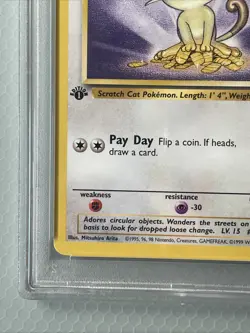 1999 Pokemon Jungle Meowth #56 1st Edition PSA 10 - Image 4