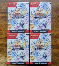 LOT OF 4 Pokemon TCG Scarlet Violet PRISMATIC EVOLUTIONS Booster Bundle - Sealed - Image 1